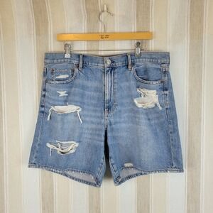 NEW American Eagle Comfort Stretch Waistband‎ 90s Boyfriend Jean Shorts Size 16